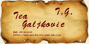 Tea Galjković vizit kartica